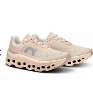 On Cloudmonster Running Women's Moon Fawn W8.5 lace up lightweight sneakers